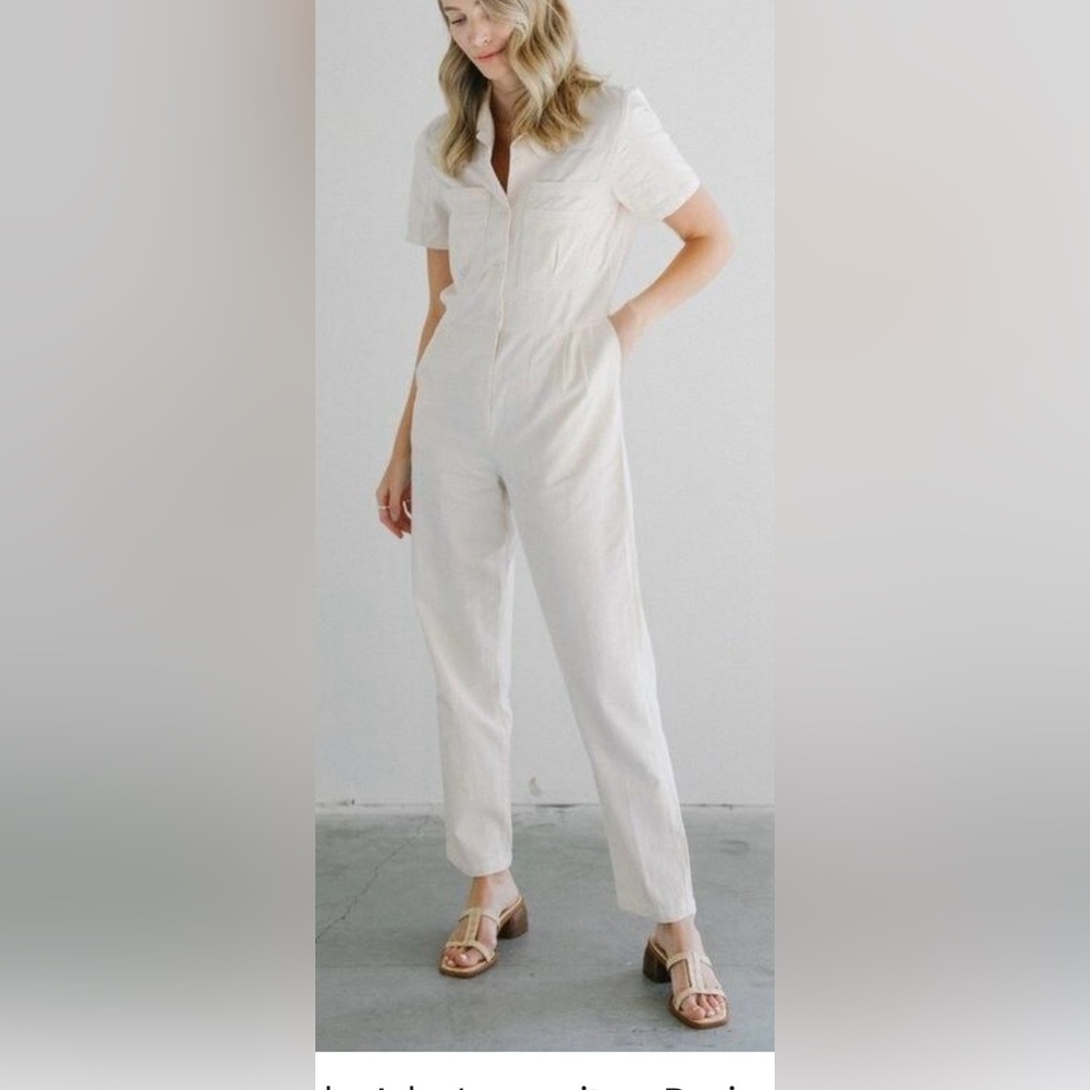 Paloma Wool Front buttons Jumpsuit  100% Cotton Spain-38